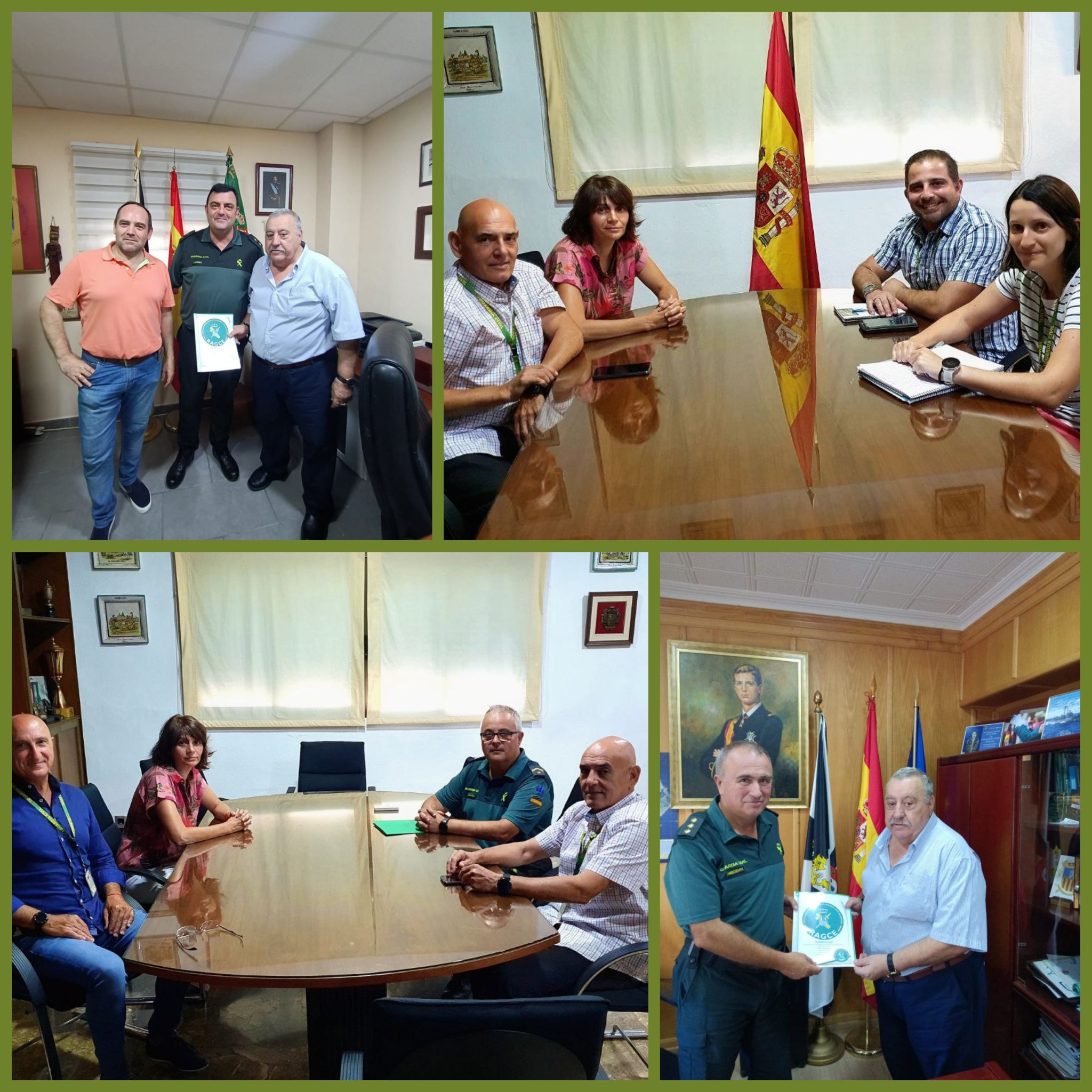 Las Delegaciones de RAGCE activas y trabajando en la Orden General núm. 5 de 4 de julio de 2022  por la que se regula la relación institucional con los retirados del Cuerpo